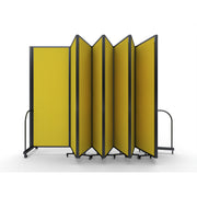 Screenflex Full Motion Divider, 7'6" x 25'1", Black Frame, Primary Yellow