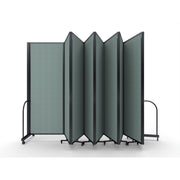 Screenflex Full Motion Divider, 7'6" x 25'1", Black Frame, Sea Green