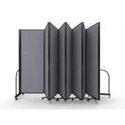 Screenflex Full Motion Divider, 7'6" x 25'1", Black Frame, Select Gray
