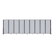 Screenflex Full Motion Divider, 7'6" x 25'1", Black Frame, Opal