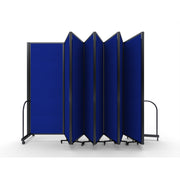 Screenflex Full Motion Divider, 7'6" x 25'1", Black Frame, Royal Blue