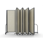 Screenflex Full Motion Divider, 7'6" x 25'1", Black Frame, Sand