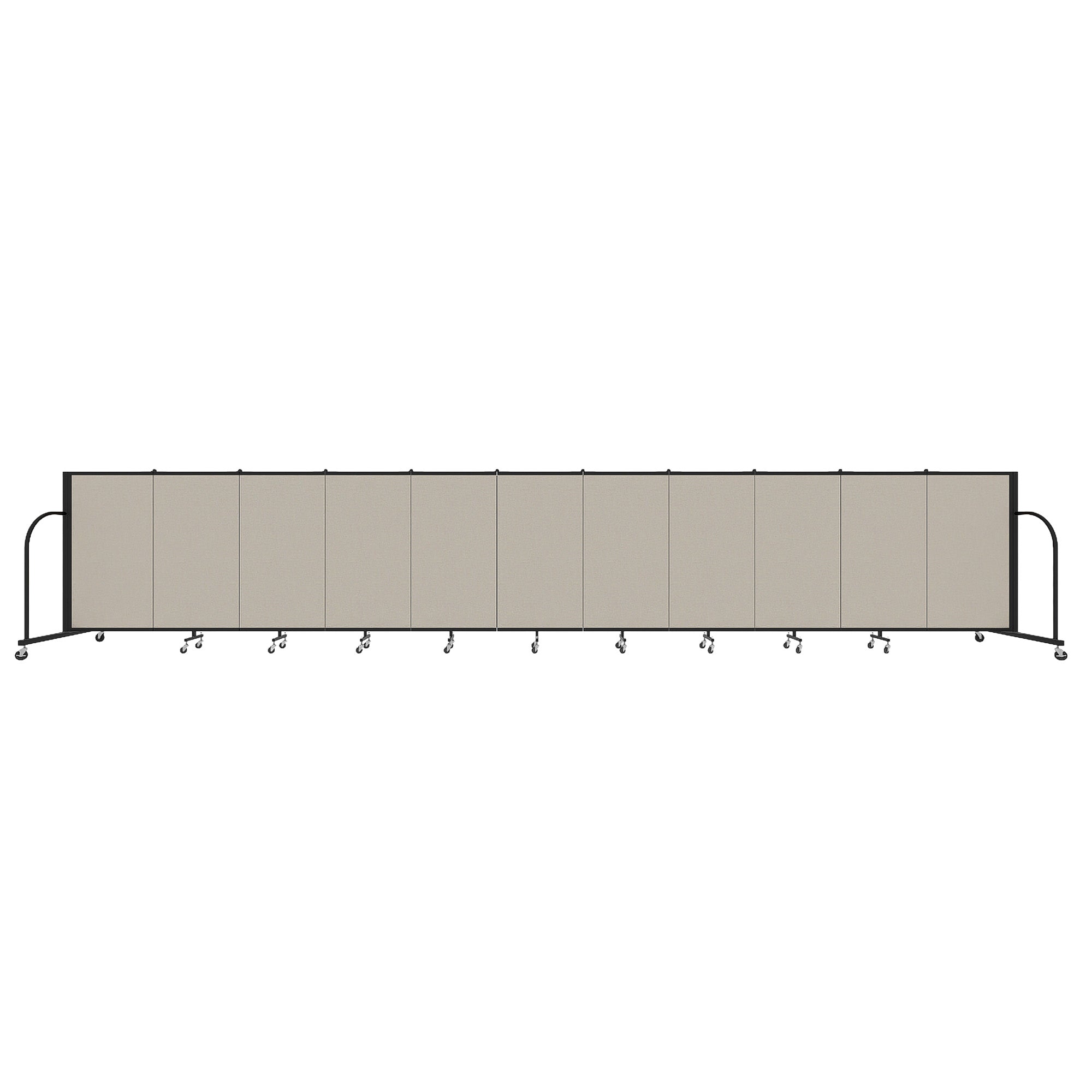 Signature Room Divider - 4'H x 20' 5"L - 11 Panel, Sand, Fabric