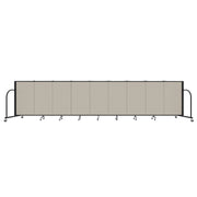 Signature Room Divider - 4'H x 16' 9"L - 9 Panel, Sand, Fabric