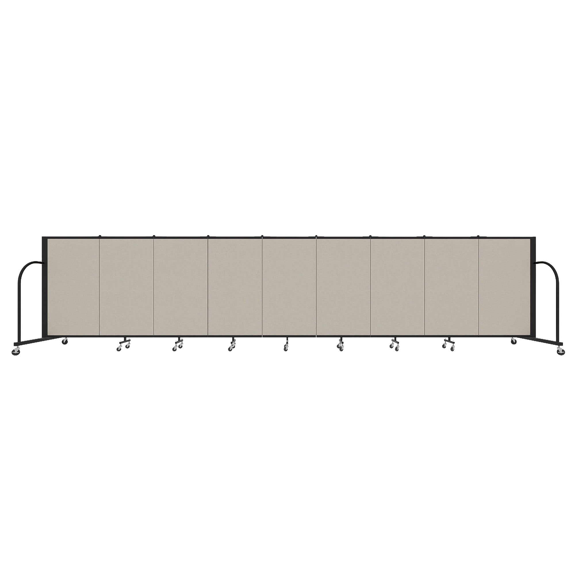 Signature Room Divider - 4'H x 16' 9"L - 9 Panel, Sand, Fabric