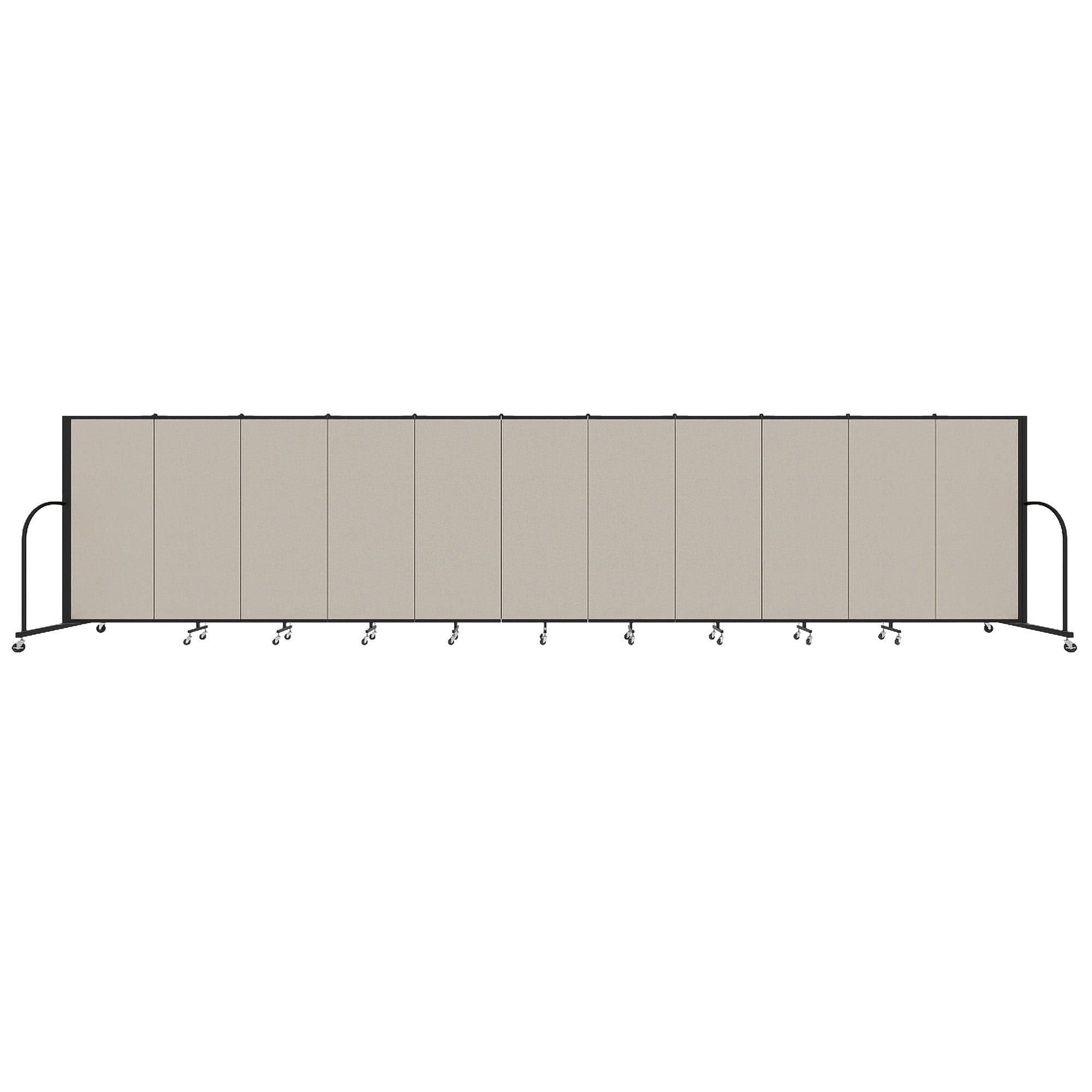 Signature Room Divider - 5'H x 20' 5"L - 11 Panel, Sand, Fabric