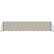 Signature Room Divider - 5'H x 24' 1"L - 13 Panel, Sand, Fabric