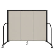 Signature Room Divider - 5'H x 5' 9"L - 3 Panel, Sand, Fabric