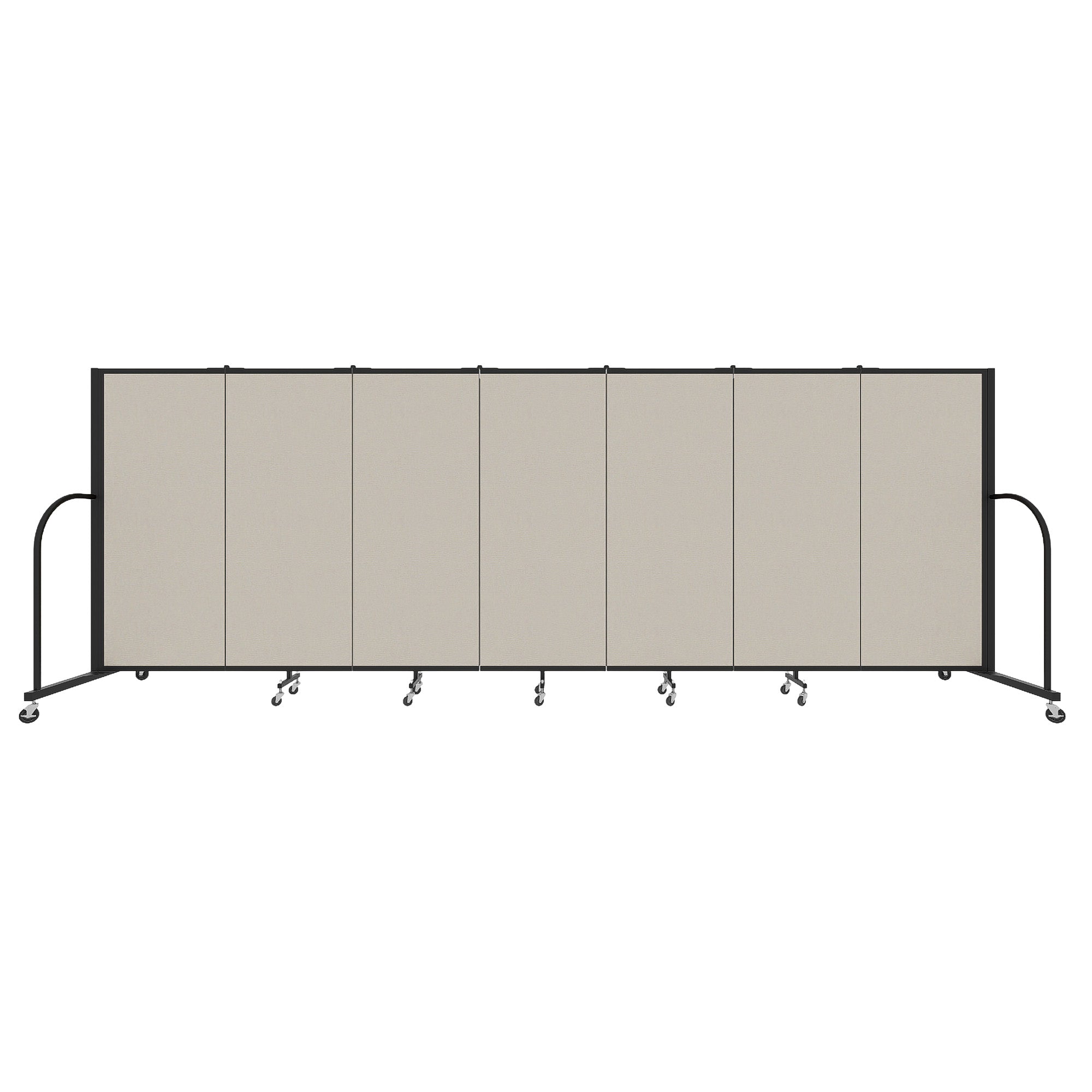 Signature Room Divider - 5'H x 13' 1"L - 7 Panel, Sand, Fabric