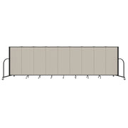 Signature Room Divider - 5'H x 16' 9"L - 9 Panel, Sand, Fabric