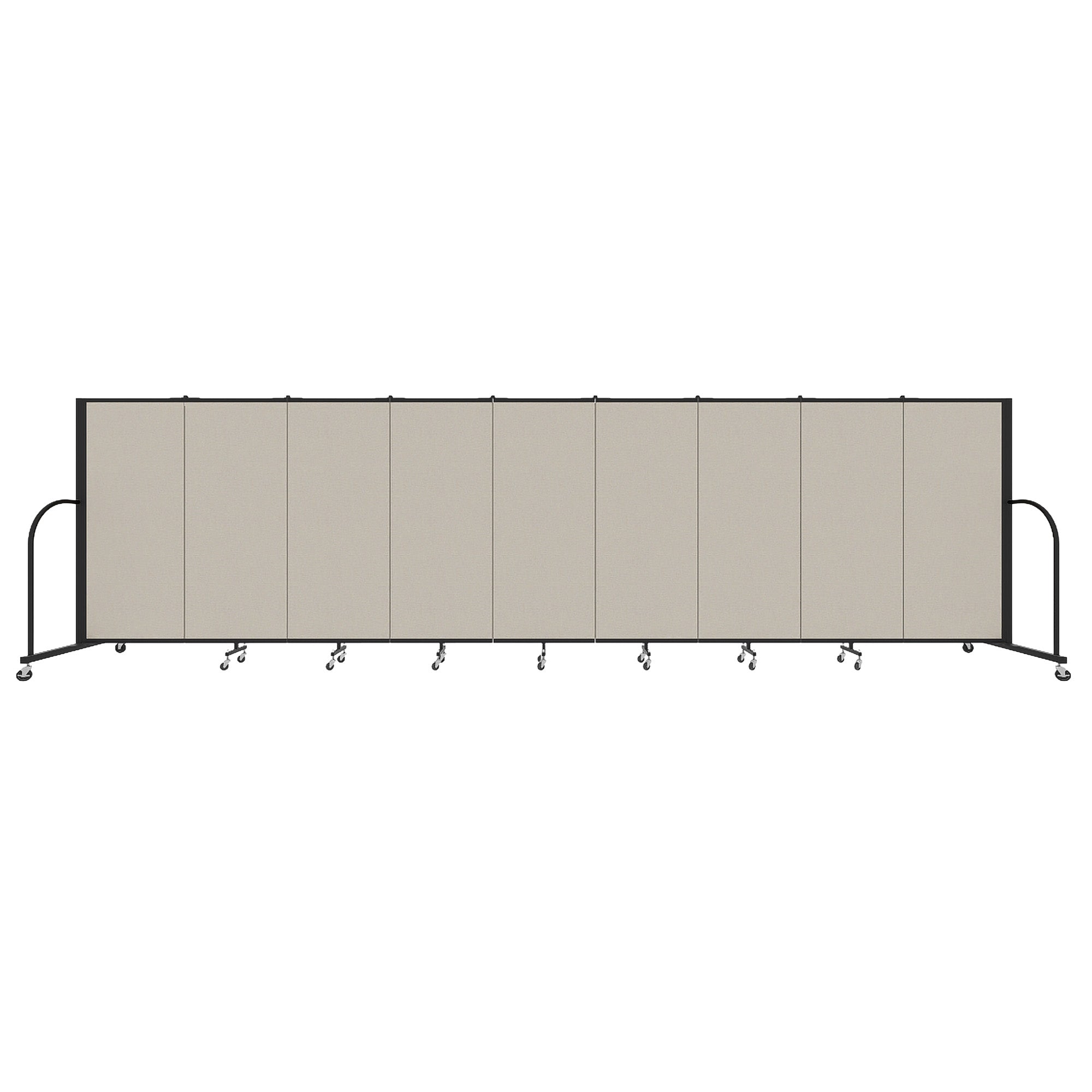 Signature Room Divider - 5'H x 16' 9"L - 9 Panel, Sand, Fabric