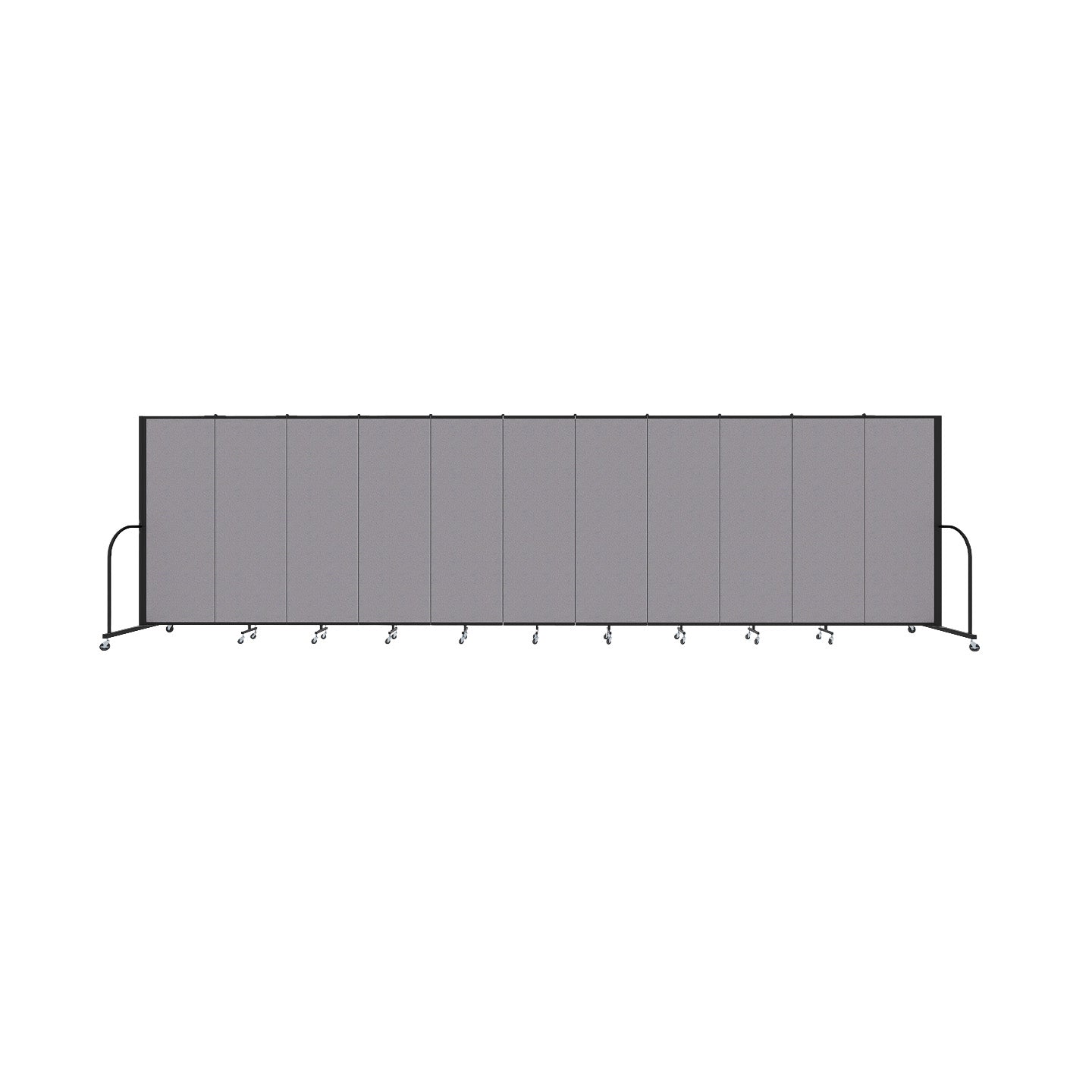 Signature Room Divider - 6'H x 20' 5"L - 11 Panel, Select Gray, Fabric