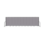 Signature Room Divider - 6'H x 20' 5"L - 11 Panel, Select Gray, Fabric