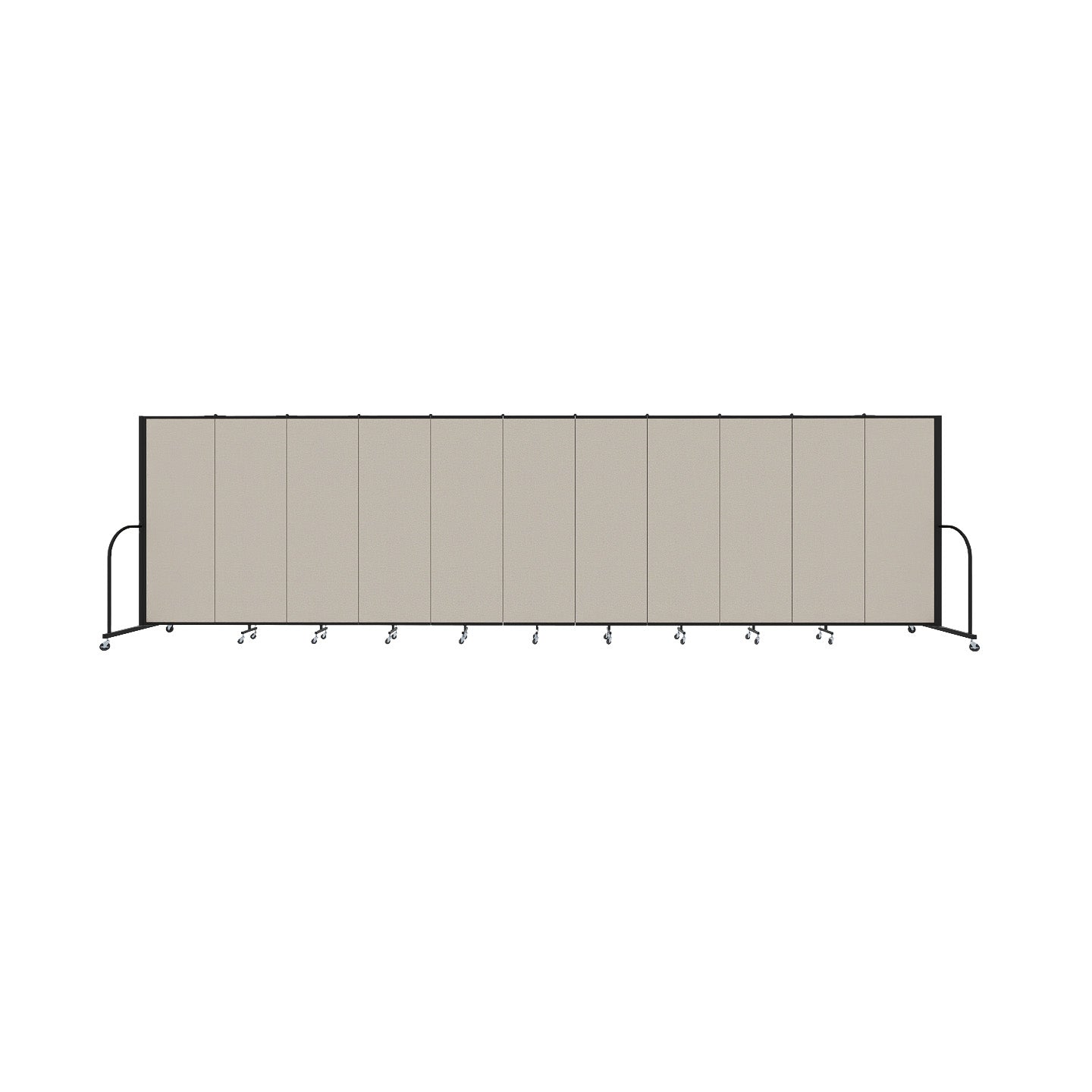 Signature Room Divider - 6'H x 20' 5"L - 11 Panel, Sand, Fabric