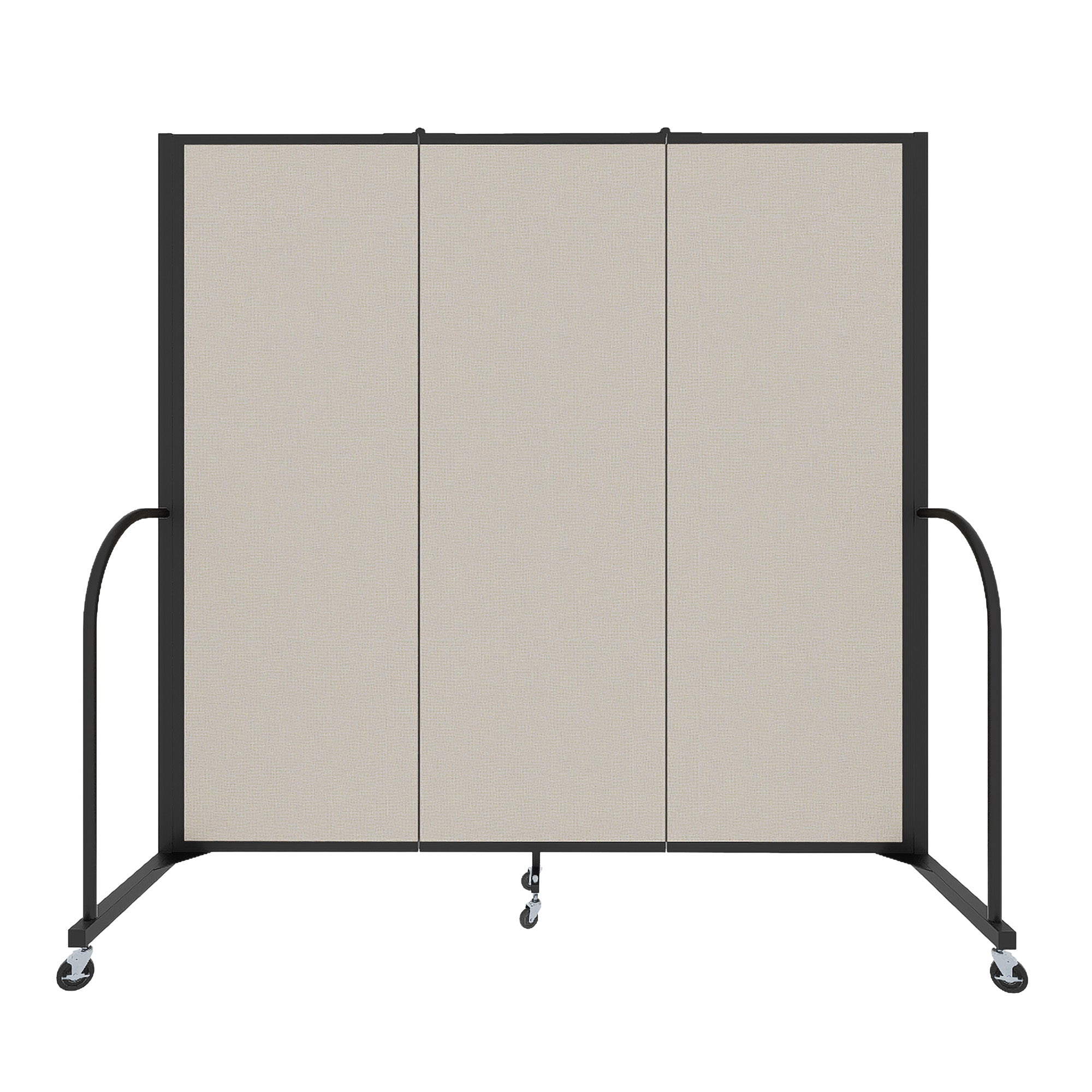 Signature Room Divider - 6'H x 5' 9"L - 3 Panel, Sand, Fabric