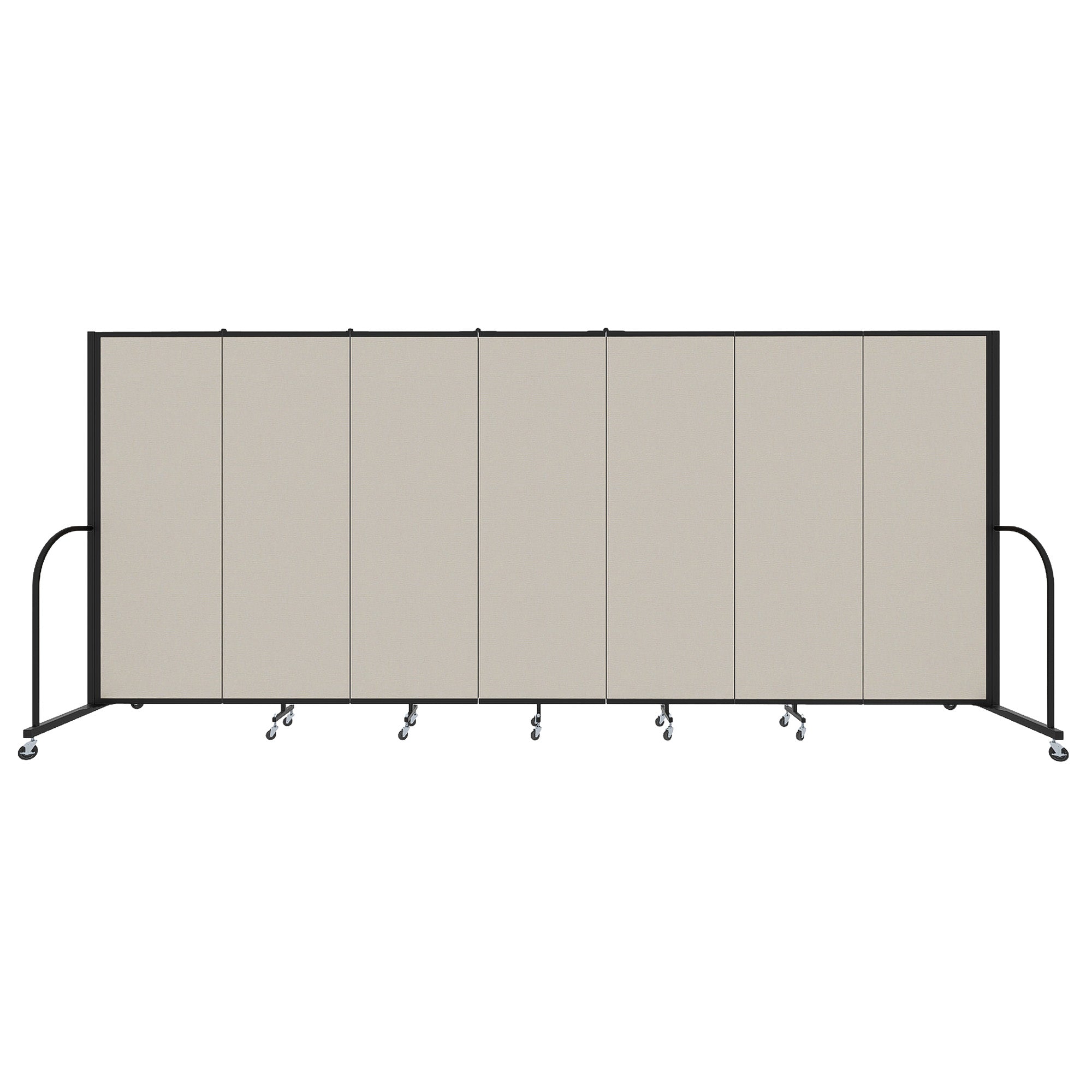 Signature Room Divider - 6'H x 13' 1"L - 7 Panel, Sand, Fabric