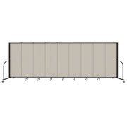 Signature Room Divider - 6'H x 16' 9"L - 9 Panel, Sand, Fabric