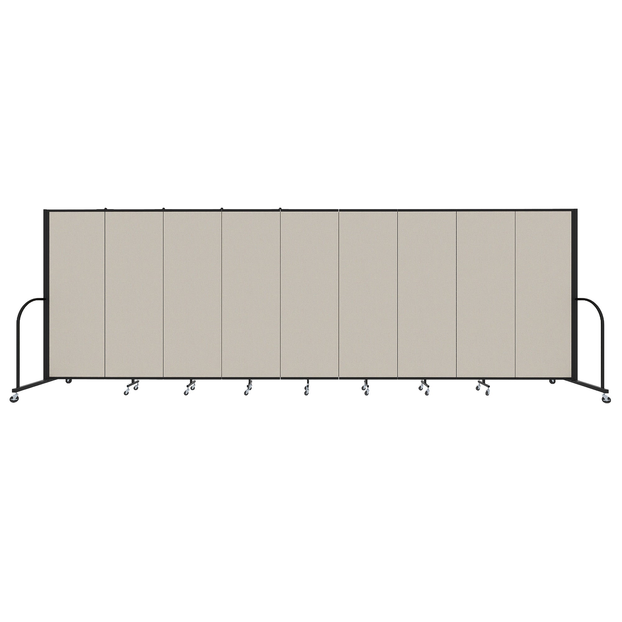 Signature Room Divider - 6'H x 16' 9"L - 9 Panel, Sand, Fabric