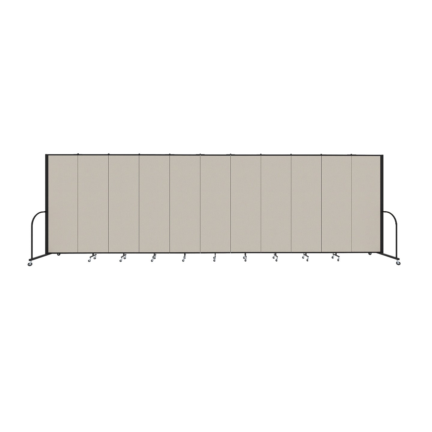 Signature Room Divider - 6' 8"H x 20' 5"L - 11 Panel, Sand, Fabric