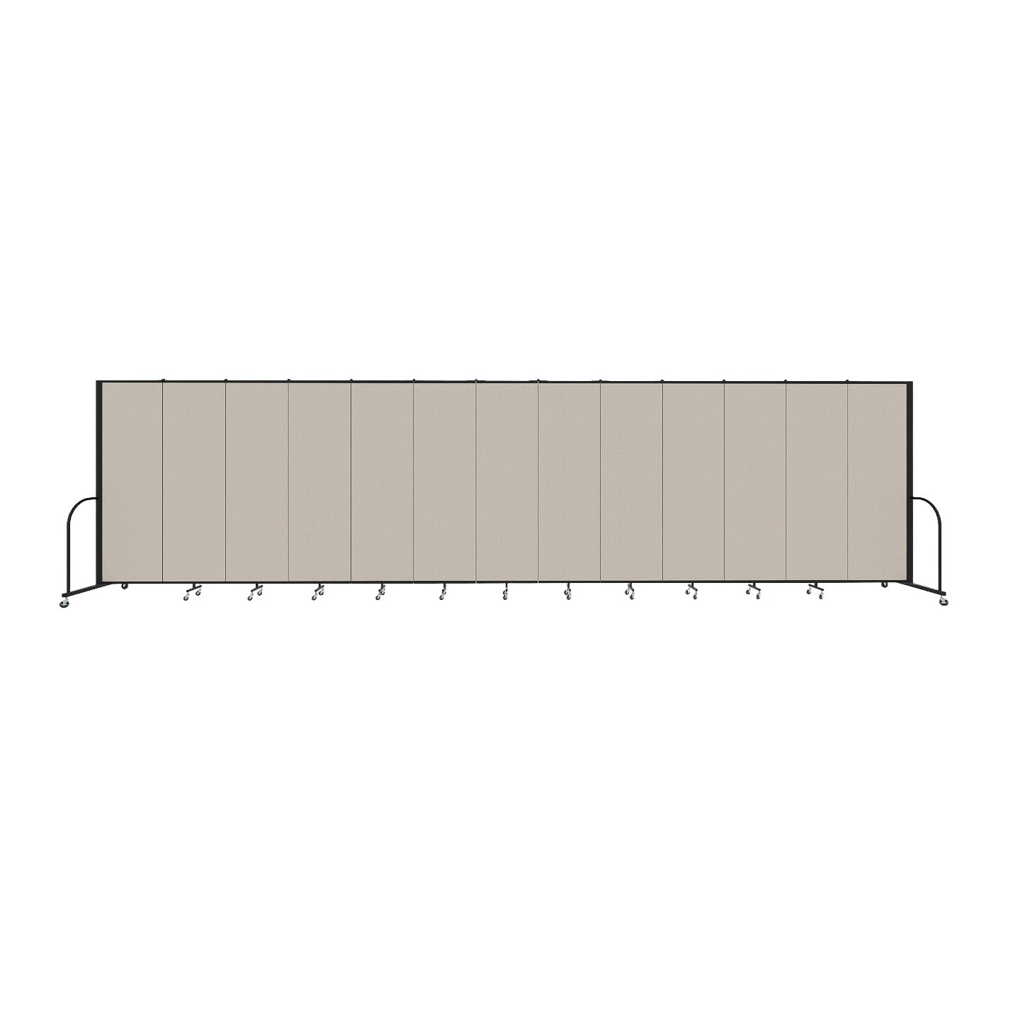 Signature Room Divider - 6' 8"H x 24' 1"L - 13 Panel, Sand, Fabric