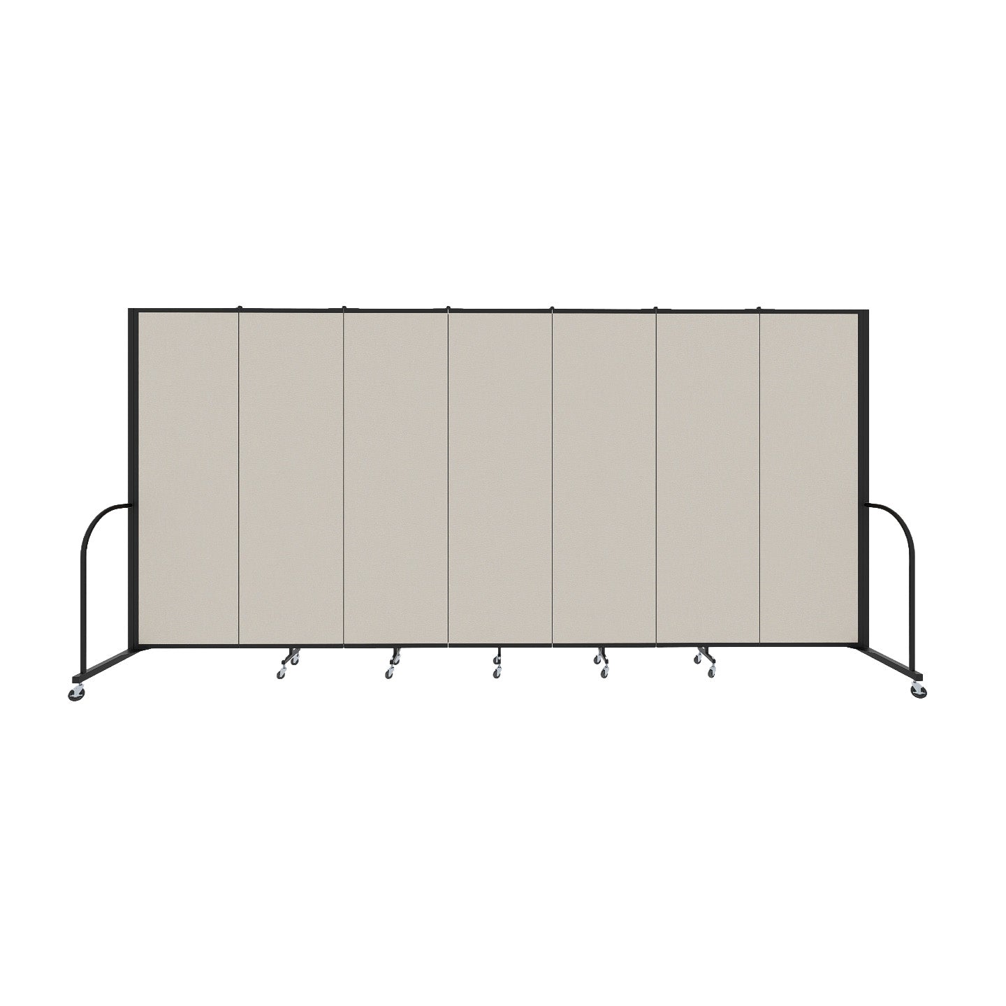 Signature Room Divider - 6' 8"H x 13' 1"L - 7 Panel, Sand, Fabric