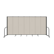 Signature Room Divider - 6' 8"H x 13' 1"L - 7 Panel, Sand, Fabric