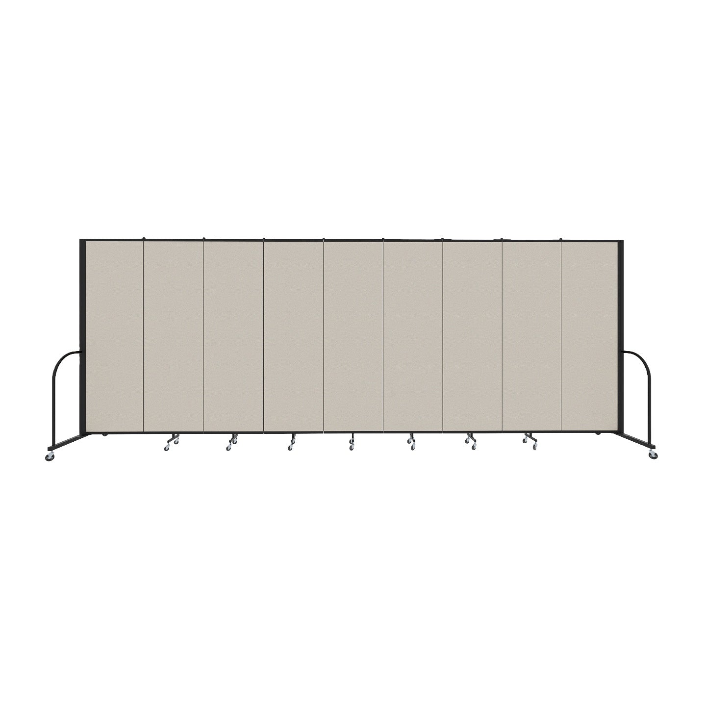 Signature Room Divider - 6' 8"H x 16' 9"L - 9 Panel, Sand, Fabric
