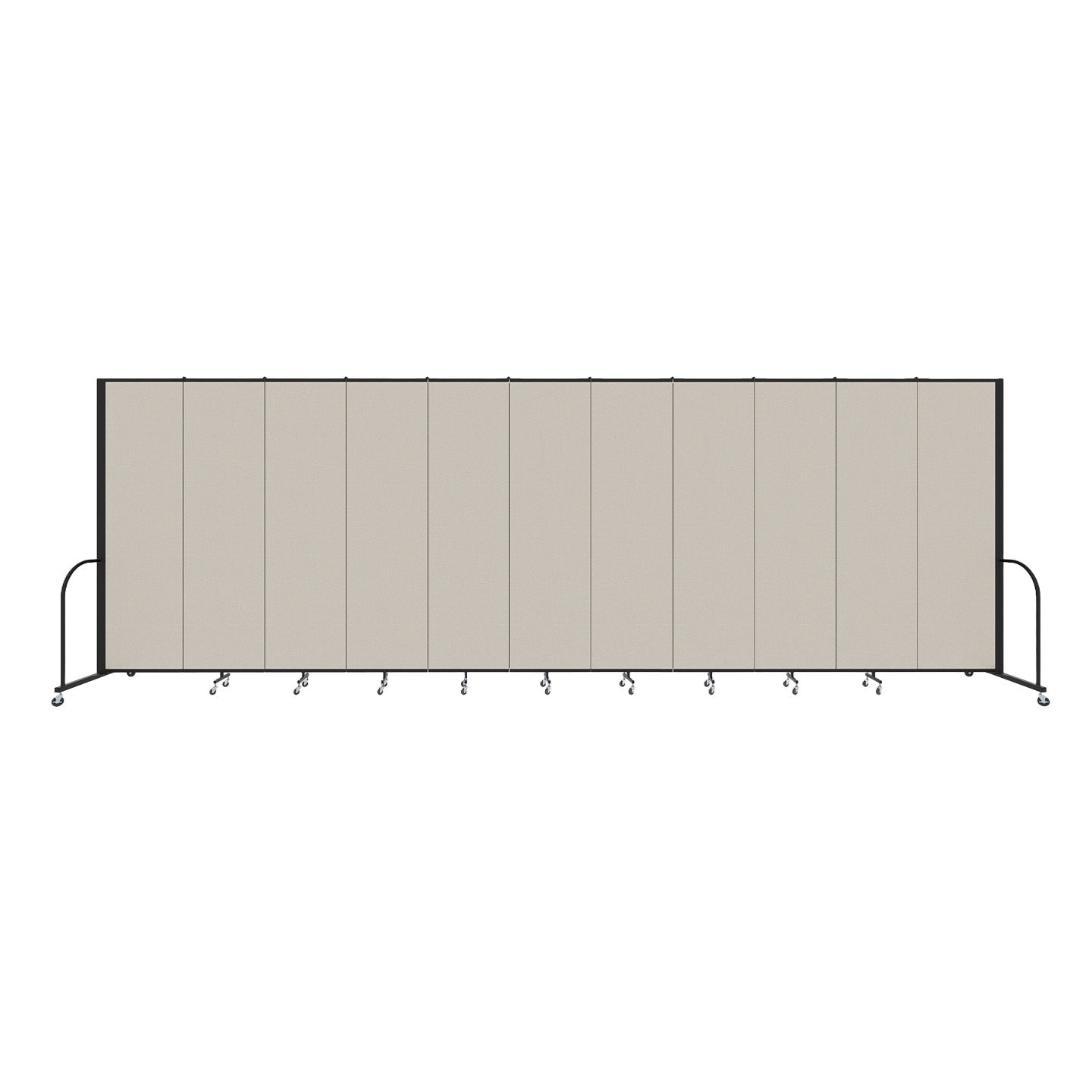 Signature Room Divider - 7' 4"H x 20' 5"L - 11 Panel, Sand, Fabric