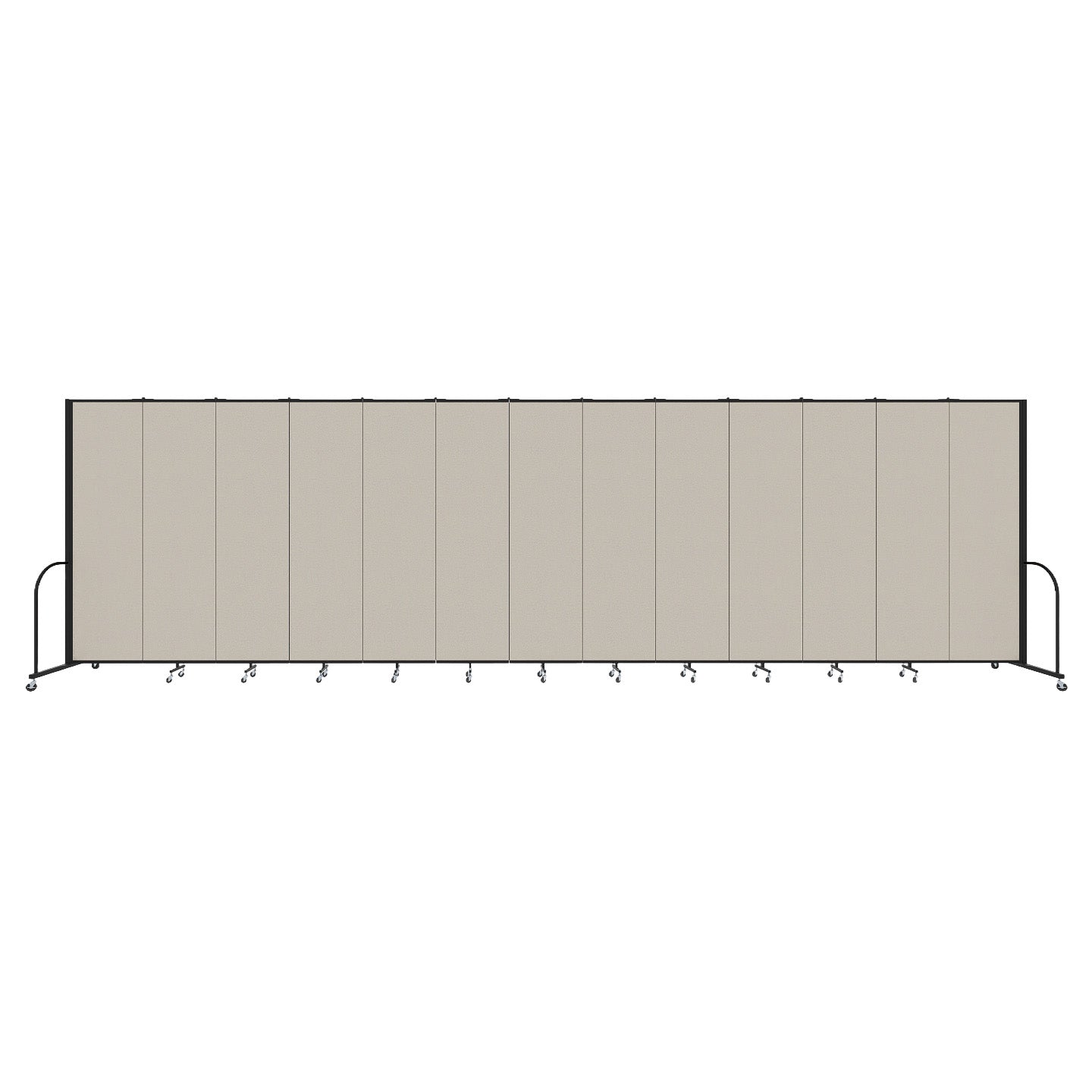 Signature Room Divider - 7' 4"H x 24' 1"L - 13 Panel, Sand, Fabric