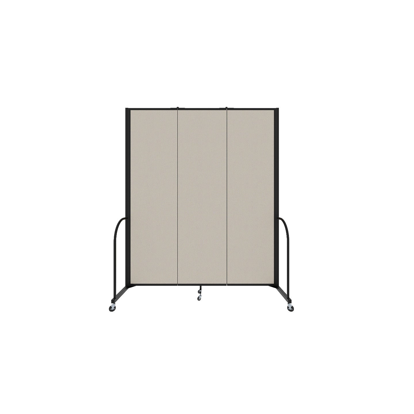 Signature Room Divider - 7' 4"H x 5' 9"L - 3 Panel, Sand, Fabric