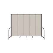 Signature Room Divider - 7' 4"H x 9' 5"L - 5 Panel, Sand, Fabric