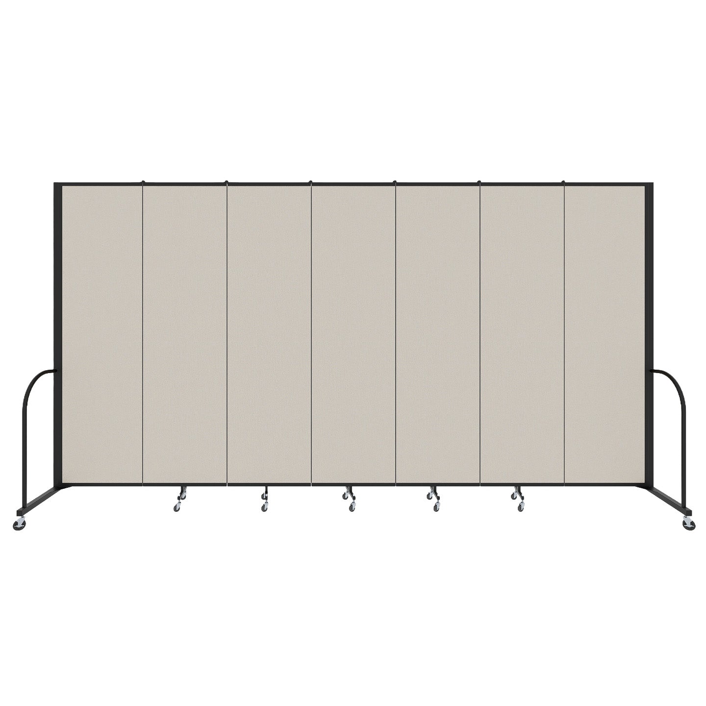 Signature Room Divider - 7' 4"H x 13' 1"L - 7 Panel, Sand, Fabric