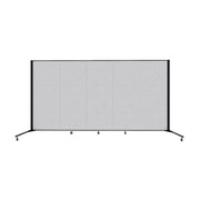 Healthflex Partition - 5' 9"H x 9' 5"L, Gray Smoke (Minor Assembly Required)