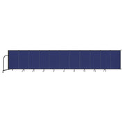 Wallmount Room Divider - 4'H x 20' 2"L - 11 Panel, Royal Blue, Fabric