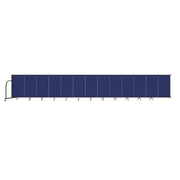 Wallmount Room Divider - 4'H x 23' 10" - 13 Panel, Royal Blue, Fabric