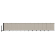 Wallmount Room Divider - 4'H x 23' 10" - 13 Panel, Sand, Fabric