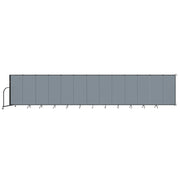 Wallmount Room Divider - 5'H x 23' 10" - 13 Panel, Summer Blue, Fabric