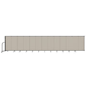 Wallmount Room Divider - 5'H x 23' 10" - 13 Panel, Sand, Fabric