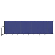 Wallmount Room Divider - 5'H x 16' 6"L - 9 Panel, Royal Blue, Fabric