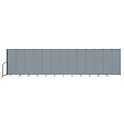 Wallmount Room Divider - 6'H x 23' 10" - 13 Panel, Summer Blue, Fabric
