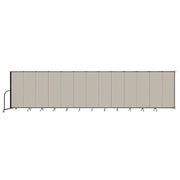 Wallmount Room Divider - 6'H x 23' 10" - 13 Panel, Sand, Fabric