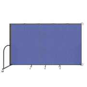 Wallmount Room Divider - 6'H x 9' 2"L - 5 Panel, Royal Blue, Fabric