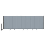 Wallmount Room Divider - 6'H x 16' 6"L - 9 Panel, Summer Blue, Fabric