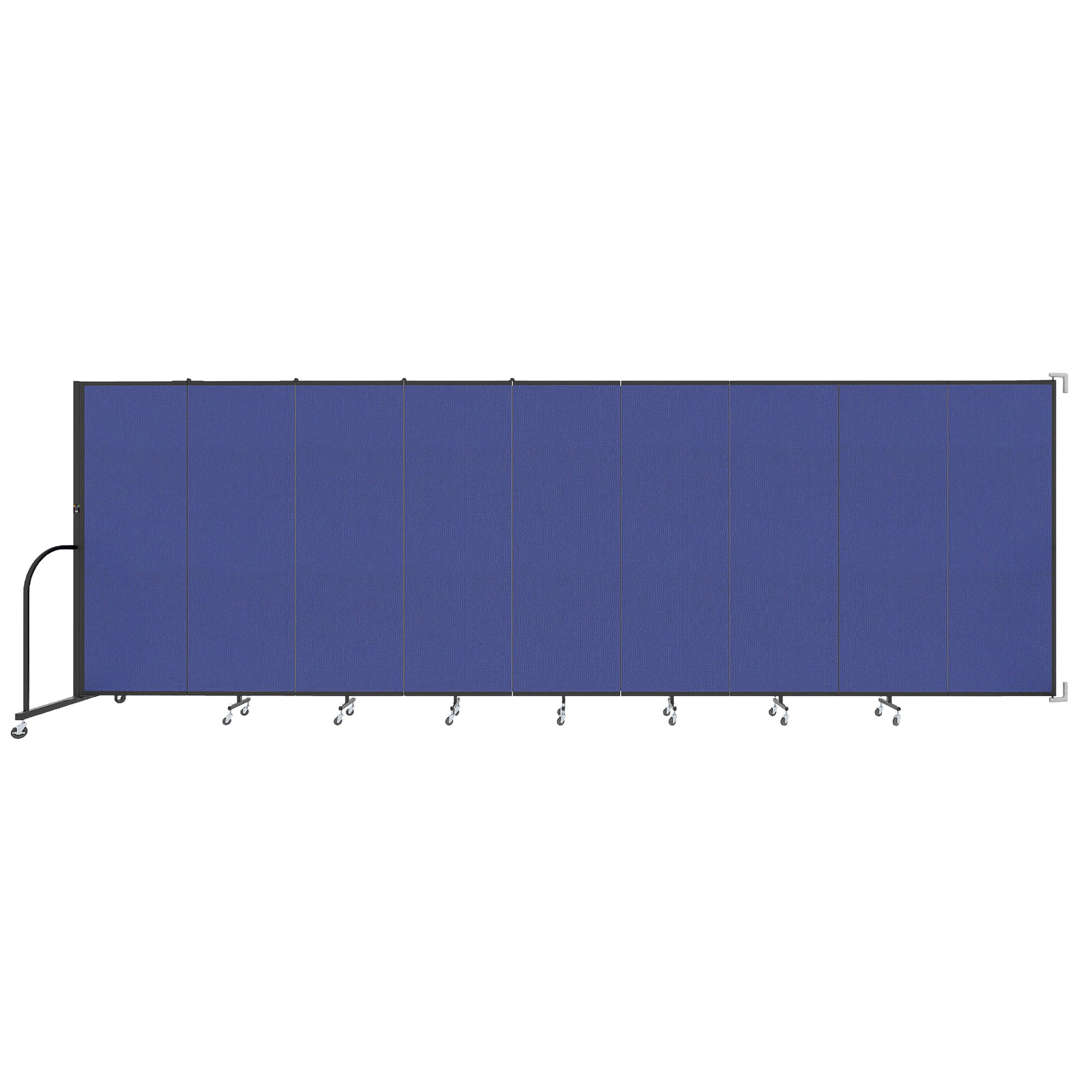 Wallmount Room Divider - 6'H x 16' 6"L - 9 Panel, Royal Blue, Fabric