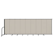 Wallmount Room Divider - 6'H x 16' 6"L - 9 Panel, Sand, Fabric