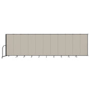 Wallmount Room Divider - 6' 8"H x 20 '2"L - 11 Panel, Sand, Fabric