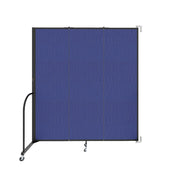 Wallmount Room Divider - 6' 8"H x 5' 6"L - 3 Panel, Royal Blue, Fabric