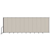 Wallmount Room Divider - 7' 4"H x 20' 2"L - 11 Panel, Sand, Fabric