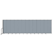 Wallmount Room Divider - 7' 4"H x 23' 10" - 13 Panel, Summer Blue, Fabric