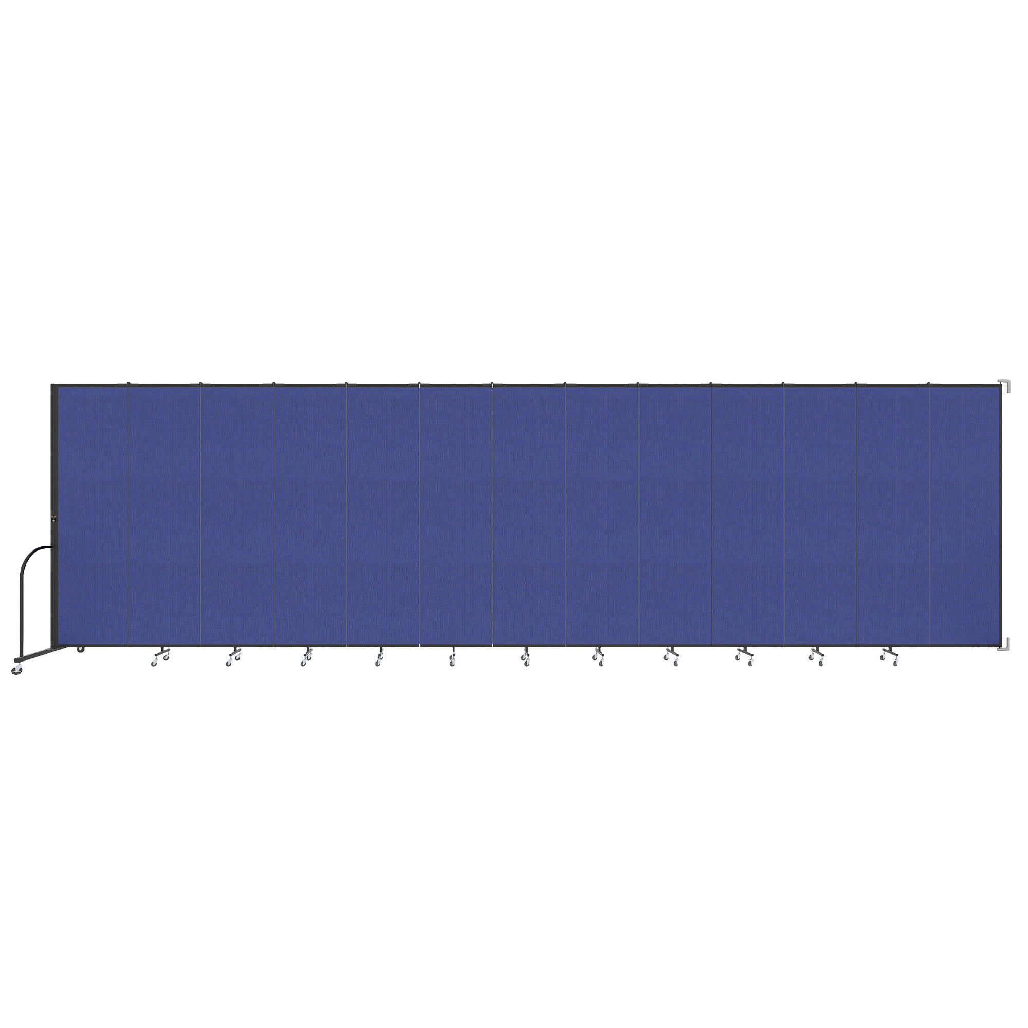 Wallmount Room Divider - 7' 4"H x 23' 10" - 13 Panel, Royal Blue, Fabric
